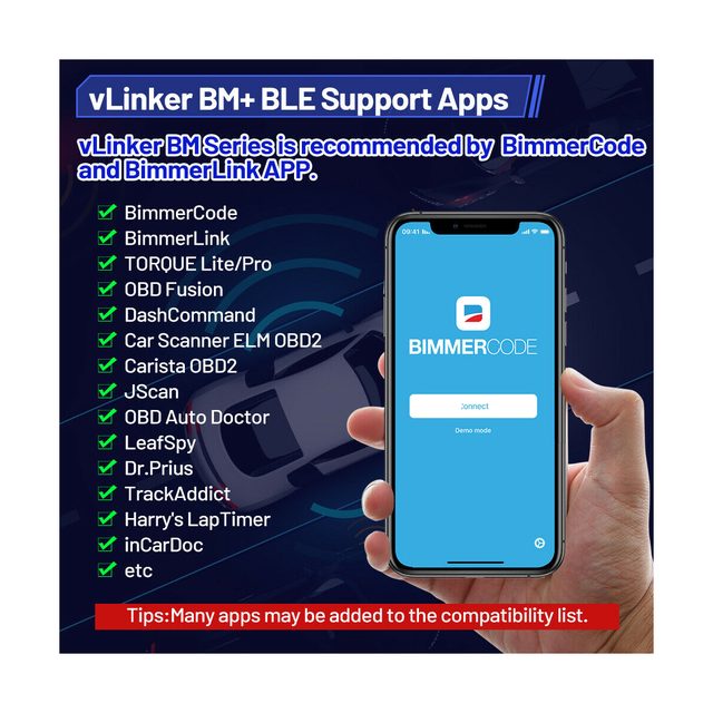 Materiale Vgate: le app indicate dal produttore per il vLinker BM+