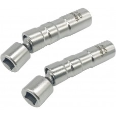 Set di 2 chiavi a bussola per candele magnetiche universali e flessibili 14 mm e 16 mm