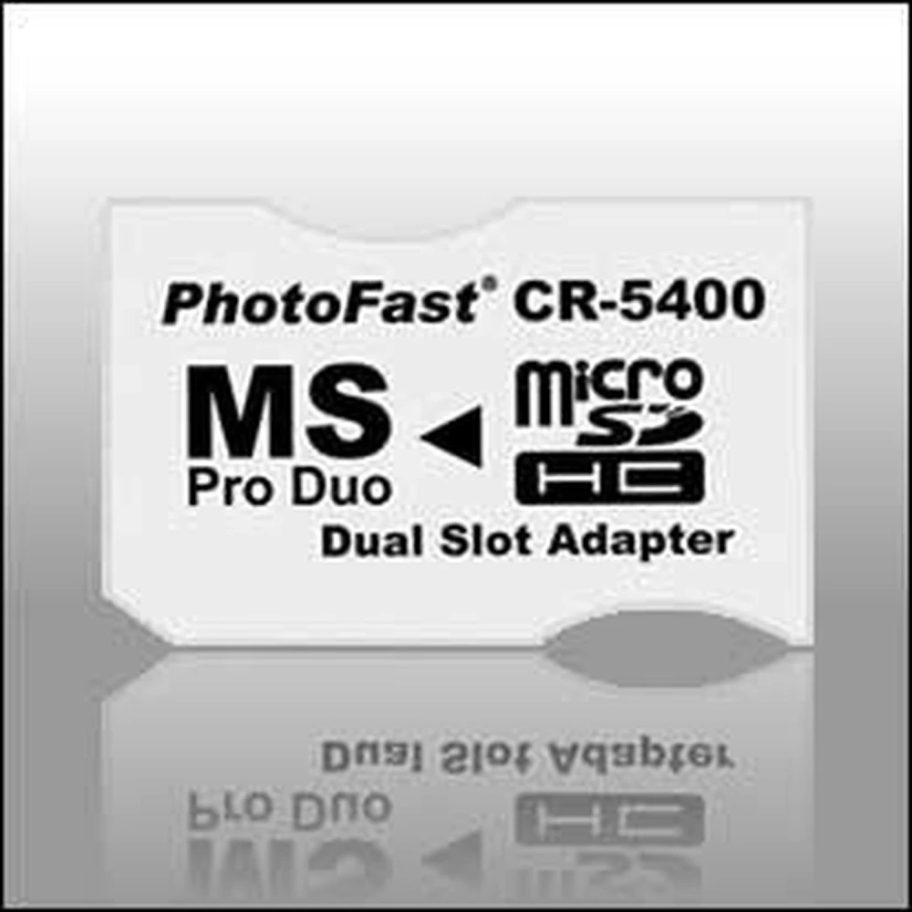 Adattatore 2xmicrosdhc a MS Pro Duo con doppio slot per schede MicroSDHC
