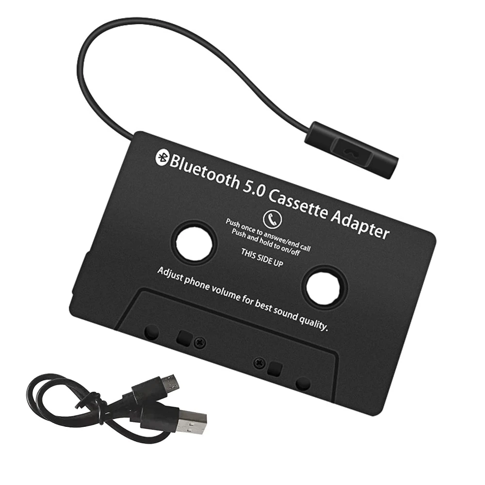 Adattatore cassette Bluetooth per auto con vivavoce e Bluetooth 5.0
