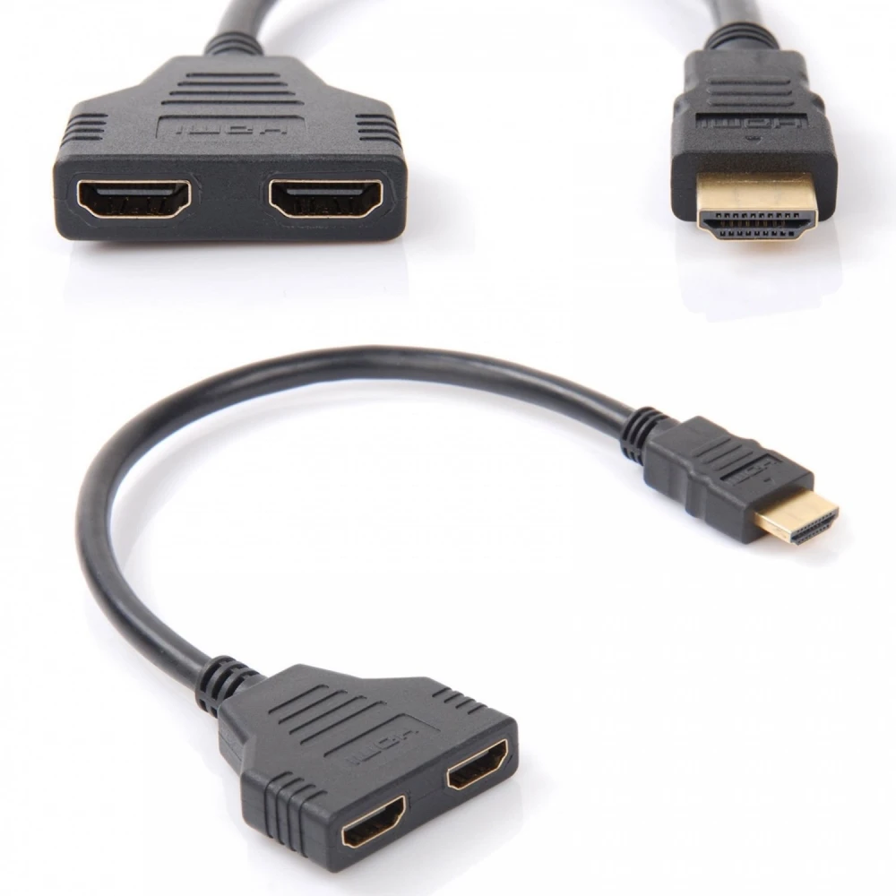 Adattatore HDMI maschio a 2 uscite HDMI femmina splitter satkit