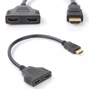 Adattatore HDMI maschio a 2 uscite HDMI femmina splitter satkit