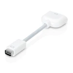 Vista lateral del adaptador Mini DVI a VGA para equipos informáticos
