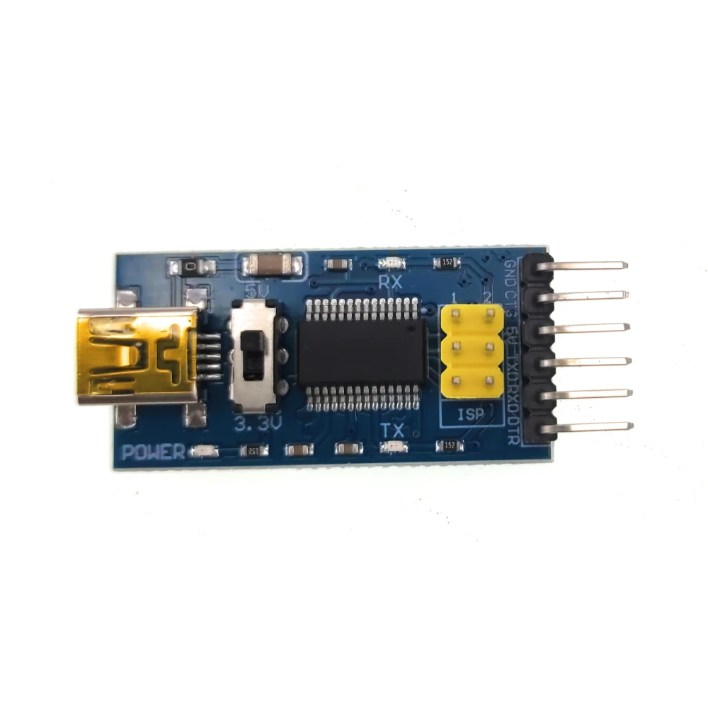 Adattatore USB FTDI FT232RL per Arduino Mini Port con selezione 3.3v e 5v