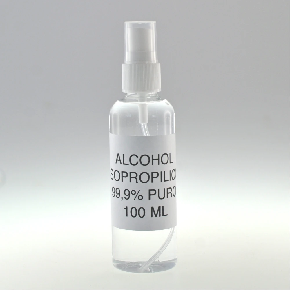 Alcol isopropilico 100 ml con vaporizzatore per pulizia e disinfezione