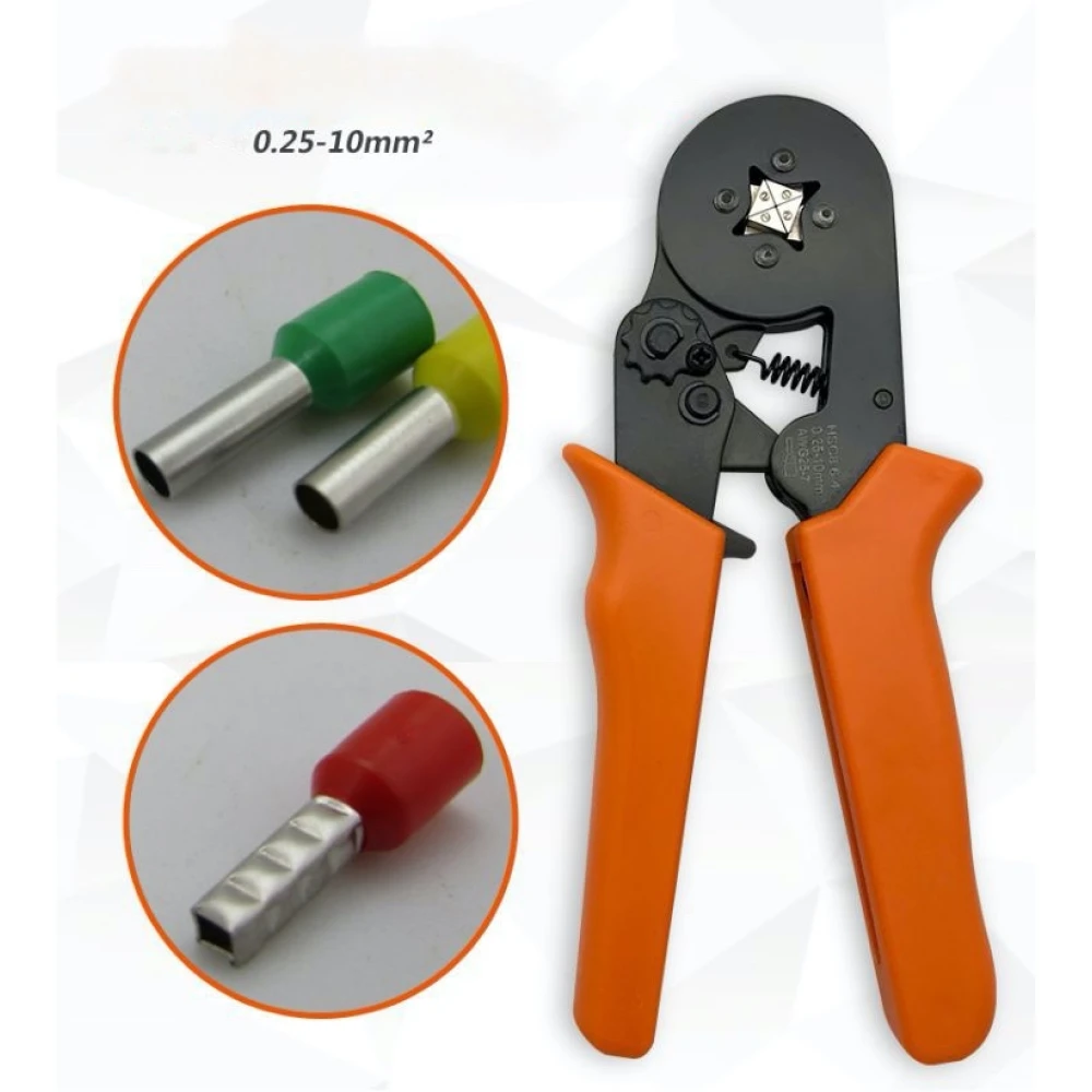 Pinza crimpatrice con terminali 0.25-10 mm² - Kit da 1200 pezzi