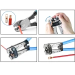 Pinza crimpatrice 6-50mm² con impugnature antiscivolo e rotazione regolabile