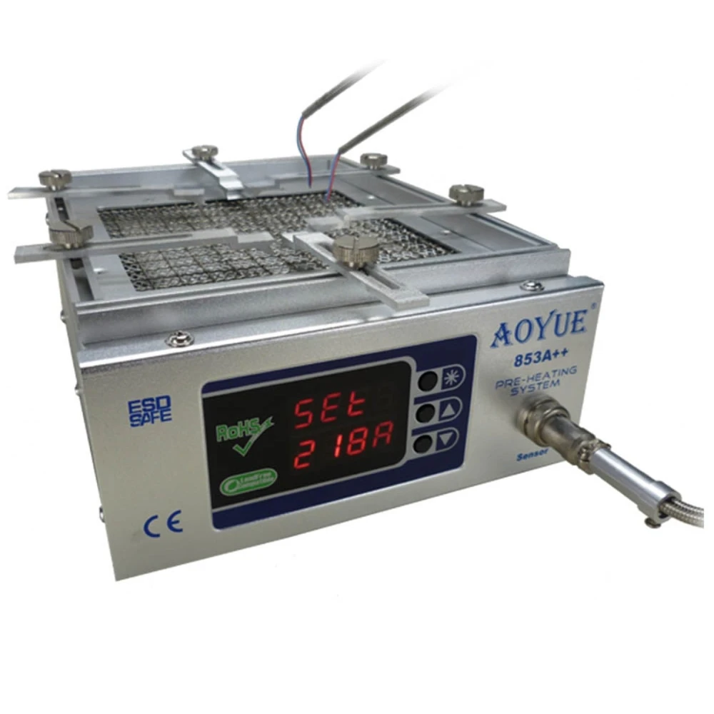 Aoyue 853A++ stazione di preriscaldo con controllo digitale e supporto estensibile