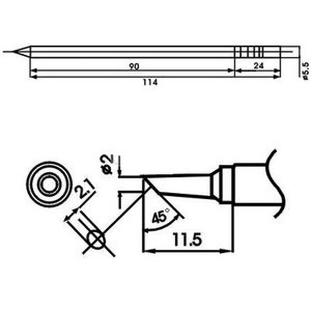 Aoyue LF-2BC punta saldatore con resistenza inclusa per saldatura professionale