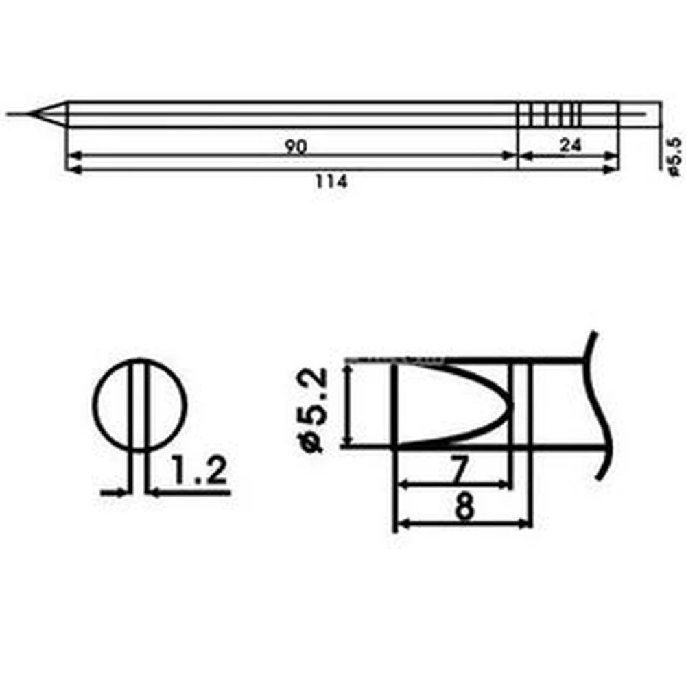 Aoyue LF-52D punta saldatore con resistenza inclusa per stazioni saldanti