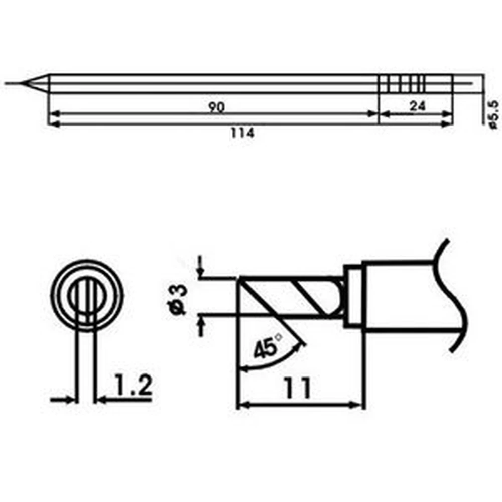 Aoyue LF-KU Punta saldante con resistenza inclusa per stazioni di saldatura