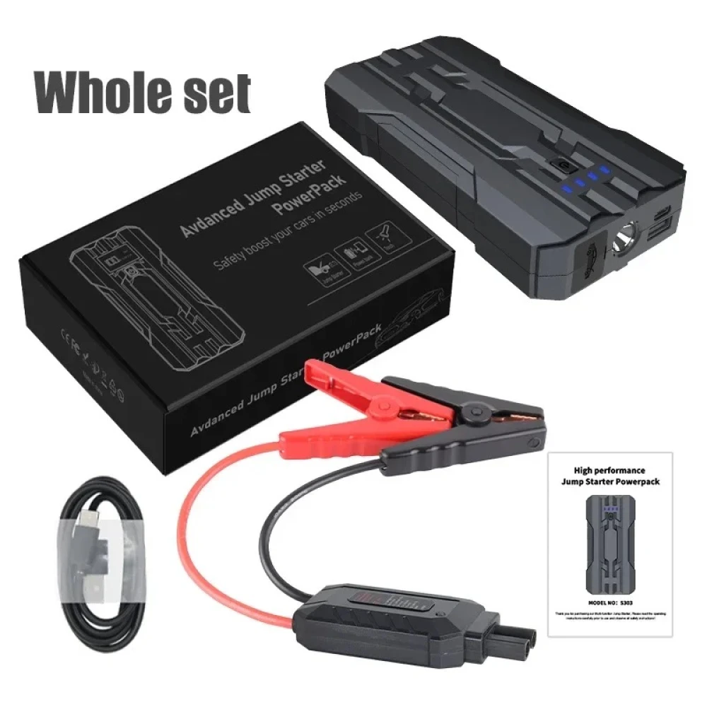 Avviatore batteria auto 8000mAh Jumpstarter S301 compatto e sicuro con torcia LED SOS
