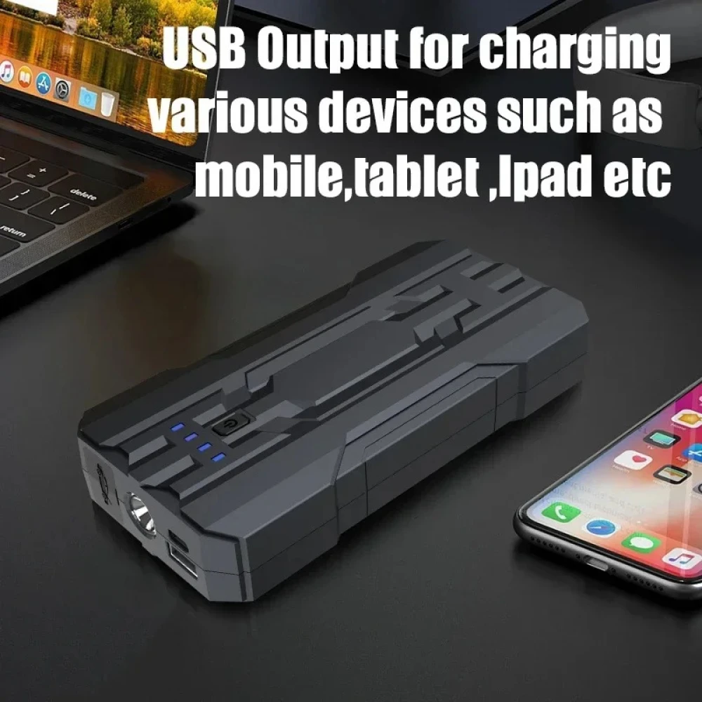 Avviatore batteria auto 8000mAh Jumpstarter S301 compatto e sicuro con torcia LED SOS