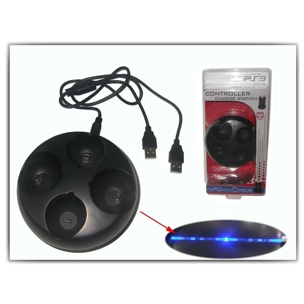 Base di ricarica per 4 controller PS3 Move - ricarica simultanea ed efficiente