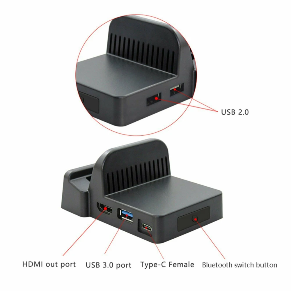 Base dock portatile per Nintendo Switch - mini dock HDMI USB