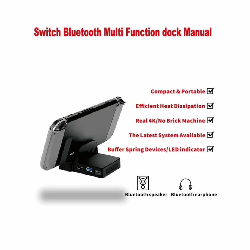 Base dock portatile per Nintendo Switch - mini dock HDMI USB
