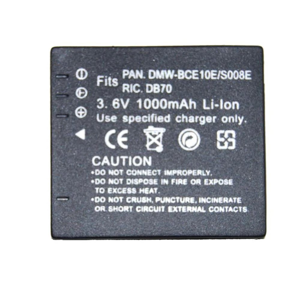Batteria compatibile Panasonic CGA-008E/BCE10E per fotocamere digitali Panasonic