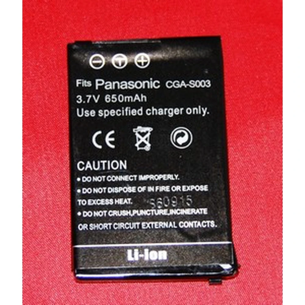 Batteria compatibile Panasonic CGA-S003 3.7V 650mAh per fotocamere Panasonic