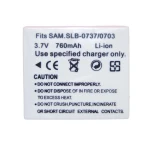 Batteria compatibile Samsung SB-L0737 per fotocamere digitali Samsung