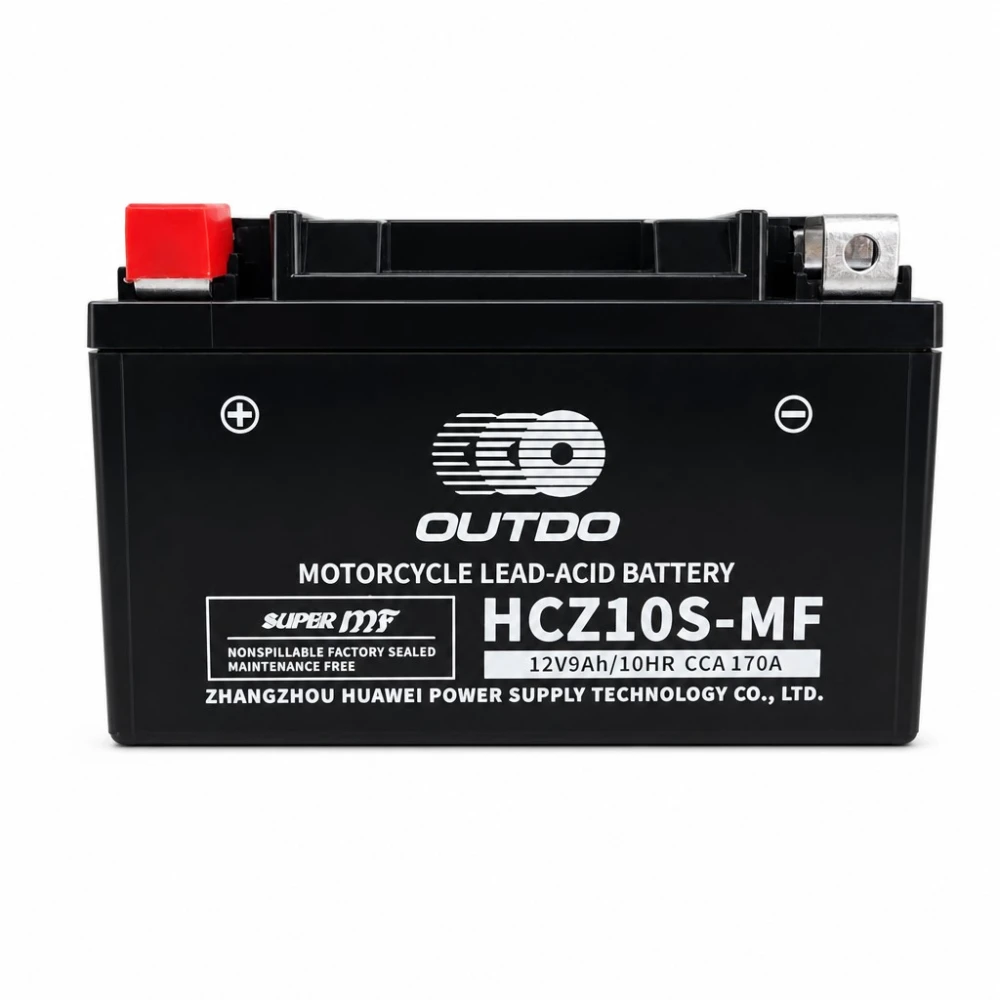 Batteria Moto AGM 12V 9Ah OUTDO HCZ10S-MF - Compatibile Yuasa YTZ10S(-BS) / GTZ10S / ETZ10S