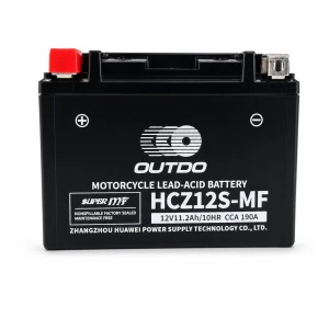 Batteria Moto AGM 12V 11.2Ah OUTDO HCZ12S-MF - Compatibile Yuasa YTZ12S(-BS) / GTZ12S / ETZ12S