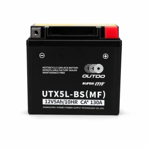 Batteria Moto AGM 12V 5Ah OUTDO UTX5L-BS(MF) - Compatibile Yuasa YTX5L-BS / GTX5L-BS / ETX5L-BS