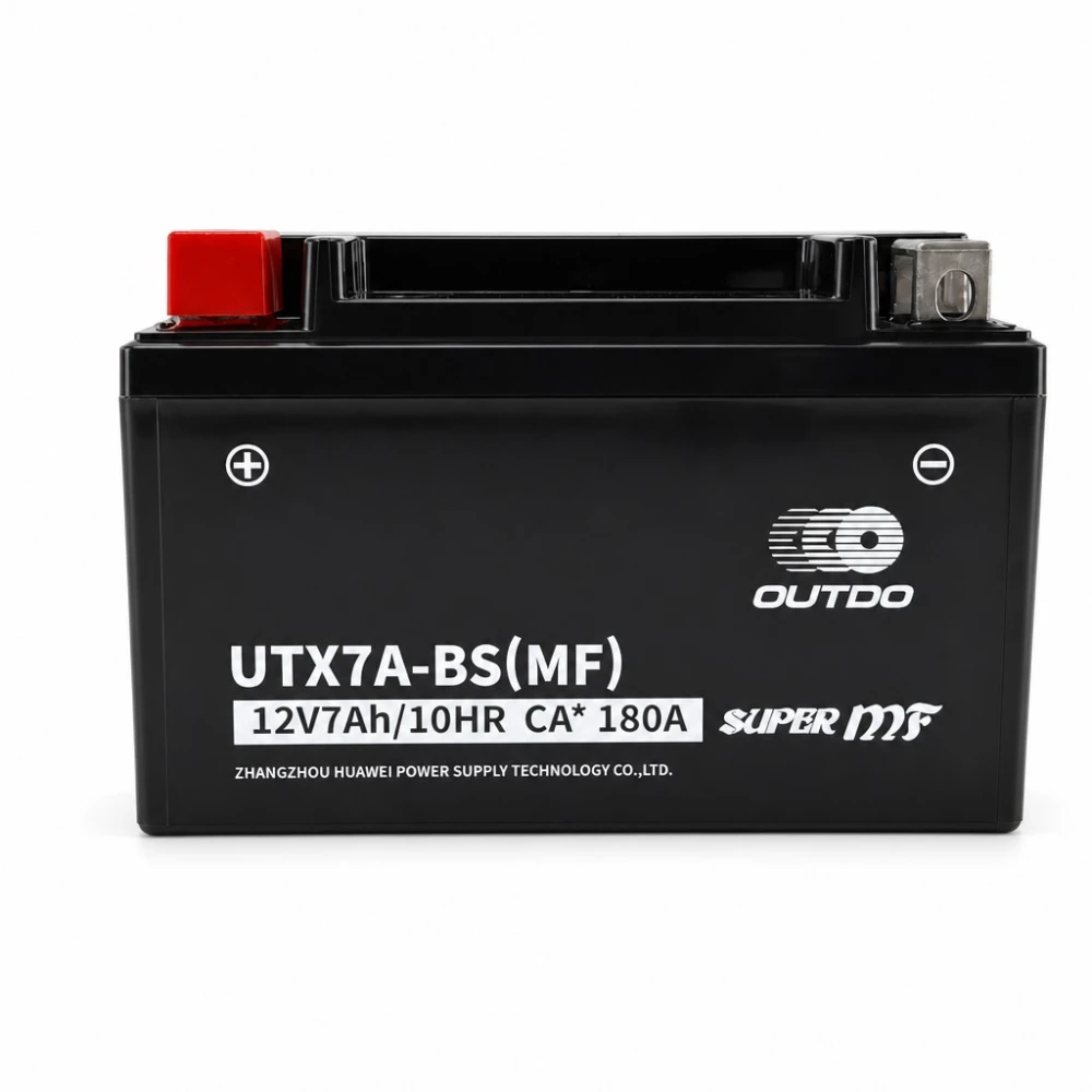 Batteria Moto AGM 12V 7Ah OUTDO UTX7A-BS(MF) - Compatibile Yuasa YTX7A-BS / GTX7A-BS / ETX7A-BS