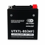Batteria Moto AGM 12V 7Ah OUTDO UTX7L-BS(MF) - Compatibile Yuasa YTX7L-BS / GTX7L-BS / ETX7L-BS