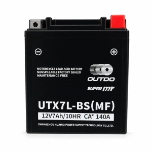 Batteria Moto AGM 12V 7Ah OUTDO UTX7L-BS(MF) - Compatibile Yuasa YTX7L-BS / GTX7L-BS / ETX7L-BS