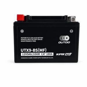 Batteria Moto AGM 12V 9Ah OUTDO UTX9-BS(MF) - Compatibile Yuasa YTX9-BS / GTX9-BS / ETX9-BS