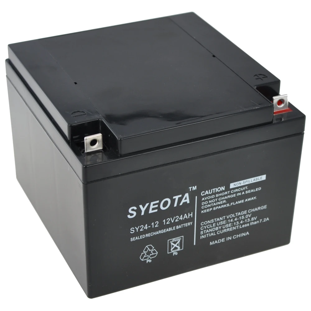 Bateria plomo sellada SY24-12 12V 24Ah recargable con terminales T10