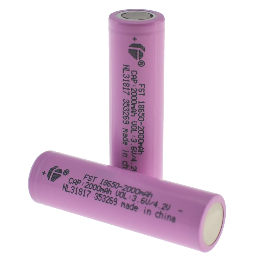 Batteria ricaricabile 18650 2000mAh 3,7V al litio Satkit