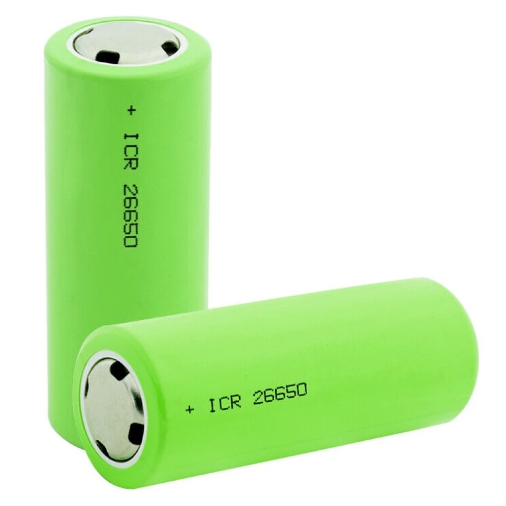Batteria ricaricabile 26650 5000mAh 3.6V litio Li-ion per dispositivi elettronici