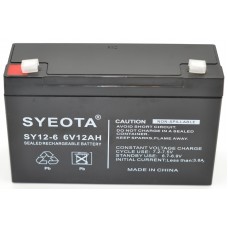 Batteria al piombo 6V / 12Ah SY12-6 SY12-6 SY12-6 NP12-6 FG11202 MP12-6 LCR0612P BATTERY FOR UPS, ALARM, TOYS Songyuan 11.90 euro - satkit