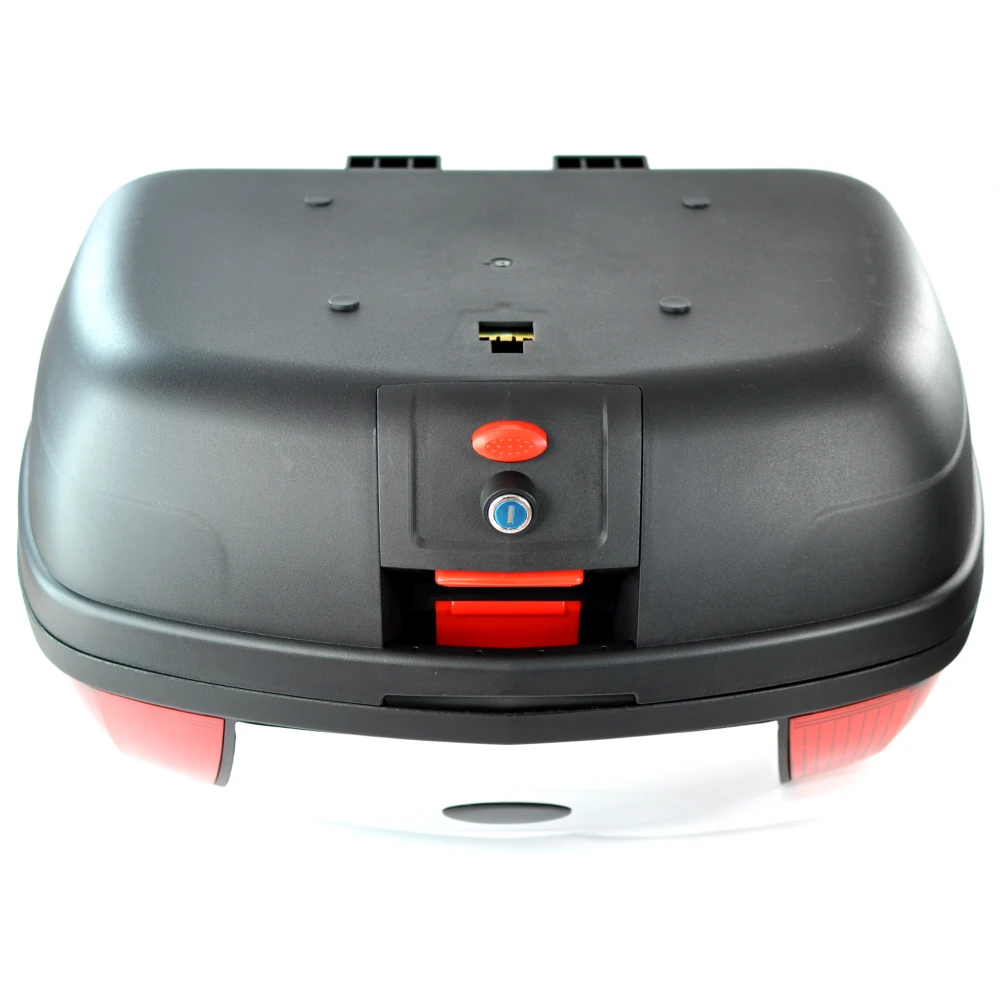 Bauletto moto 46 litri universale argento - per 2 caschi con serratura