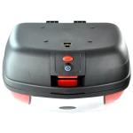 Bauletto moto 46 litri universale argento - per 2 caschi con serratura