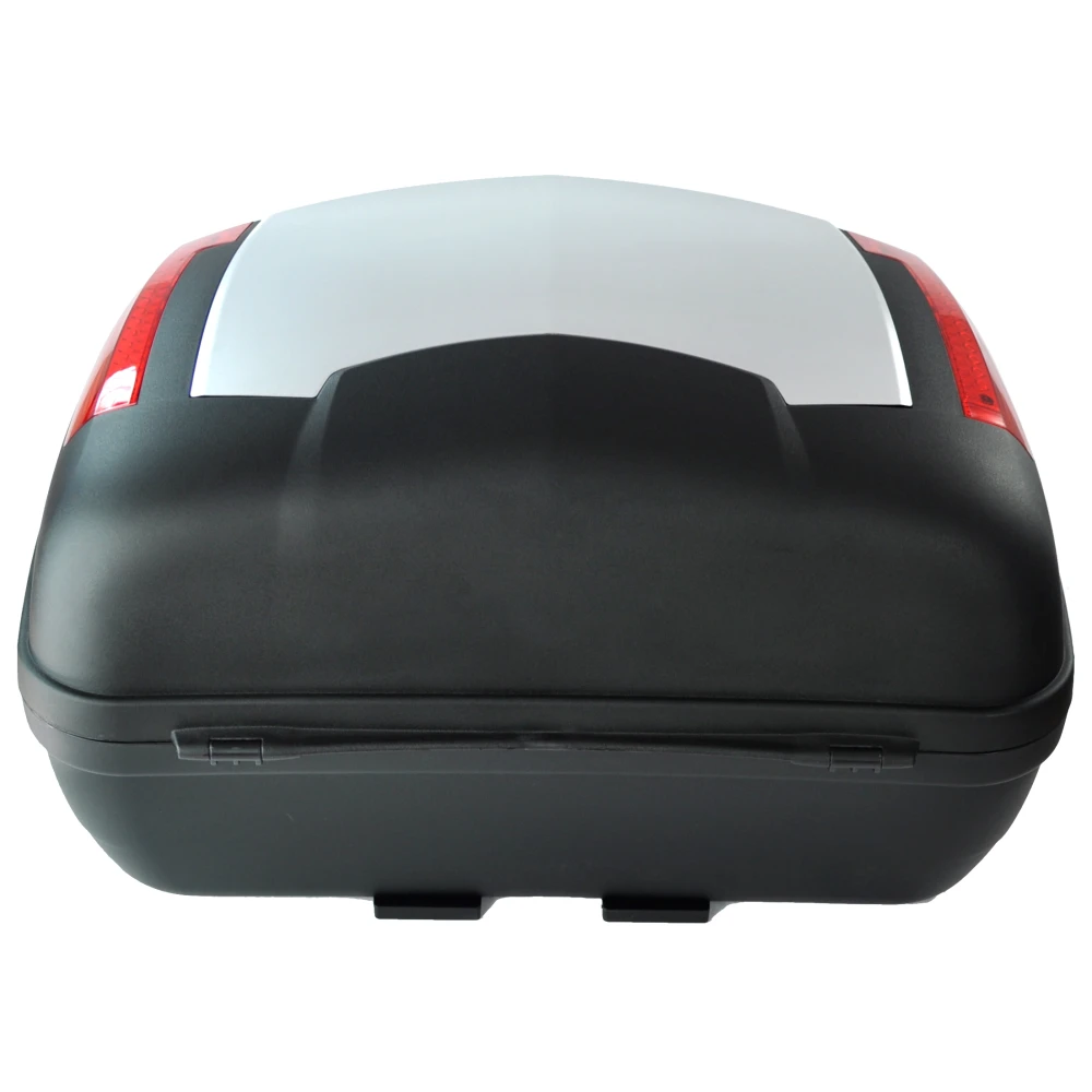 Bauletto moto 46 litri universale argento - per 2 caschi con serratura