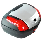 Bauletto moto 46 litri universale argento - per 2 caschi con serratura