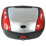 Bauletto moto 46 litri universale argento - per 2 caschi con serratura