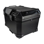 Bauletto moto universale 36L con schienale lombare e top case quadrato in ABS nero