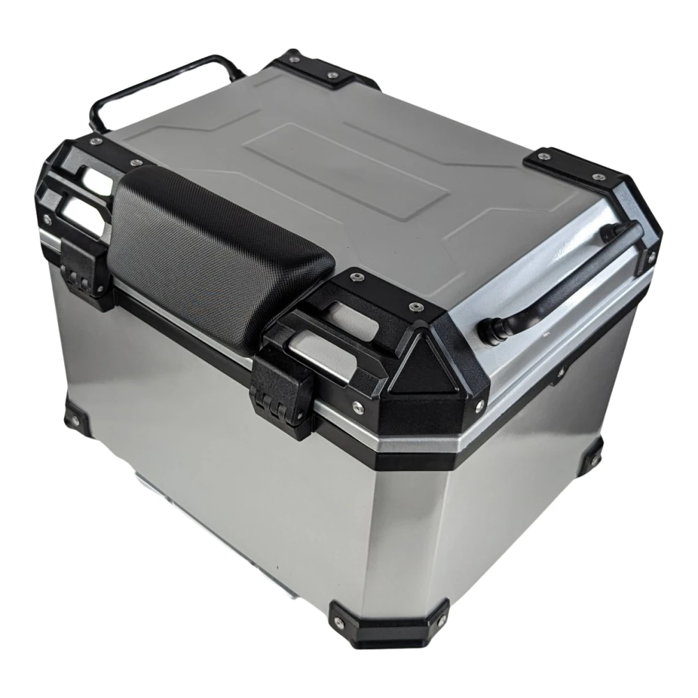 Bauletto universale moto 45L argento - bauletto quadrato per 1 casco