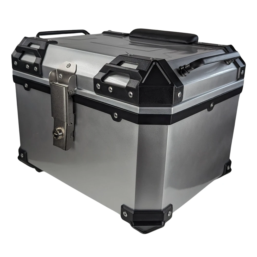 Bauletto universale moto 45L argento - bauletto quadrato per 1 casco