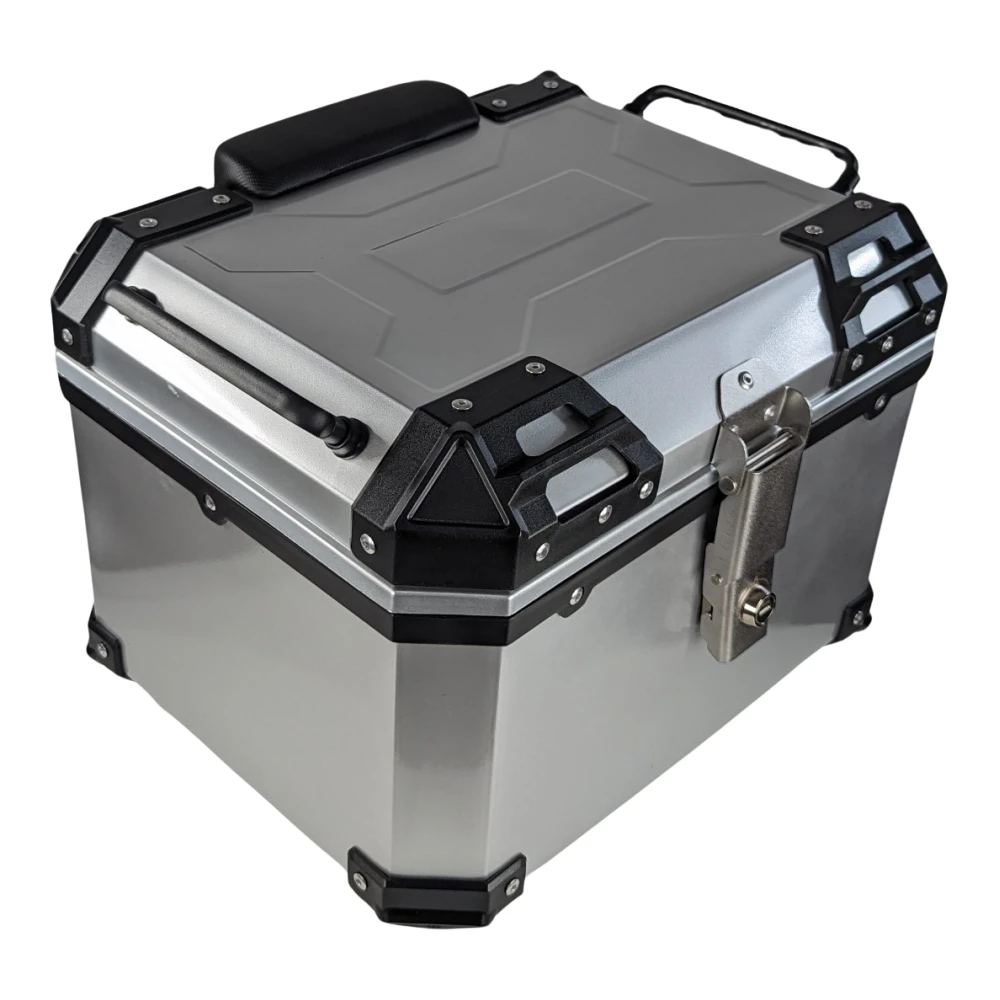 Bauletto universale moto 45L argento - bauletto quadrato per 1 casco