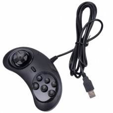 Nero Sega Megadrive-Genesi Stile Pc Usb Controller Per Pc E Mac