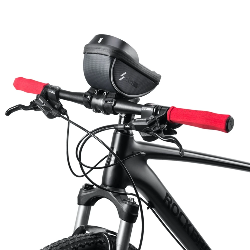 Borsa supporto telefono bici con touchscreen e visiera parasole 0.5L