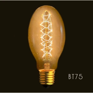 Lampadina a filamento Edison Vintage BT75 E27 40W per arredo industriale