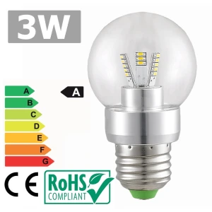 Lampadina LED E27 3W 3300K luce calda con illuminazione 360º