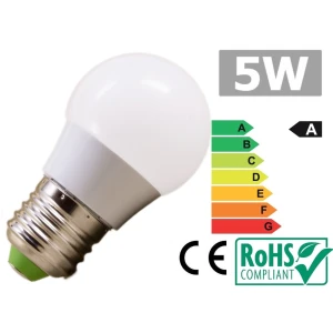 Lampadina LED E27 5W 3300K luce calda ad alta efficienza energetica