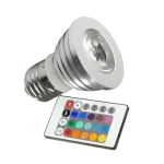 Lampadina LED RGB E27 3W con telecomando per illuminazione versatile