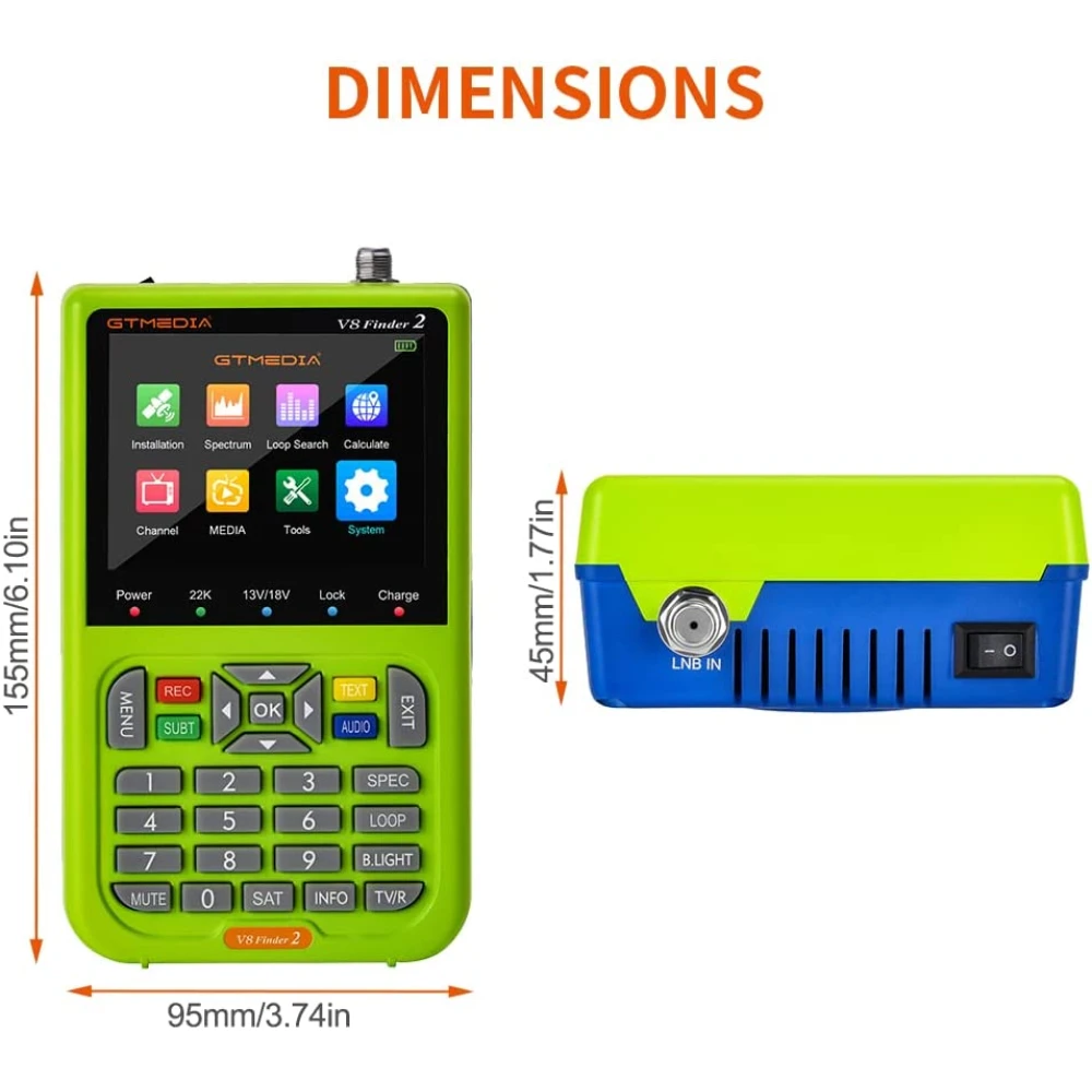 Misuratore satellitare Freesat V8 Finder HD DVB-S/S2 portatile
